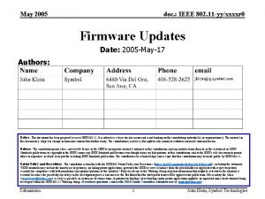 May 2005 doc IEEE 802 11 yyxxxxr 0