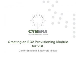 Creating an EC 2 Provisioning Module for VCL