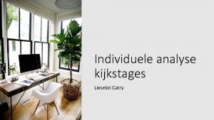 Individuele analyse kijkstages Lieselot Catry De MA communiceert