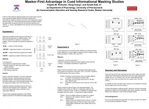 MaskerFirst Advantage in Cued Informational Masking Studies a