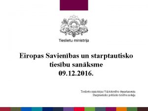 Eiropas Savienbas un starptautisko tiesbu sanksme 09 12