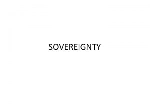 External sovereignty