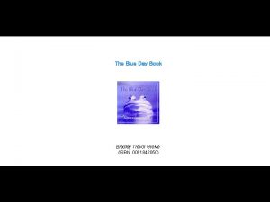The Blue Day Book Bradley Trevor Greive ISBN