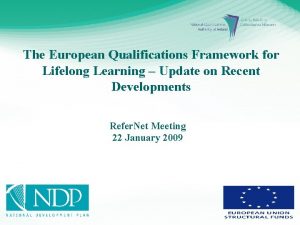 The European Qualifications Framework for Lifelong Learning Update