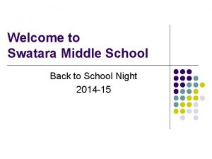 Welcome to Swatara Middle School Back to School