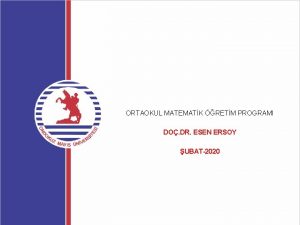 ORTAOKUL MATEMATK RETM PROGRAMI DO DR ESEN ERSOY