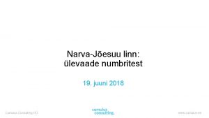 NarvaJesuu linn levaade numbritest 19 juuni 2018 Cumulus