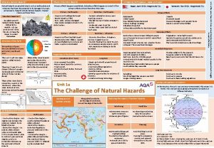 Effects of Tectonic Hazards Natural hazards are physical