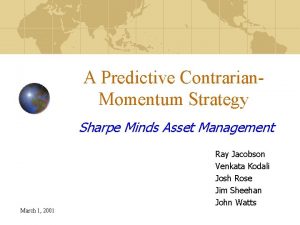 A Predictive Contrarian Momentum Strategy Sharpe Minds Asset