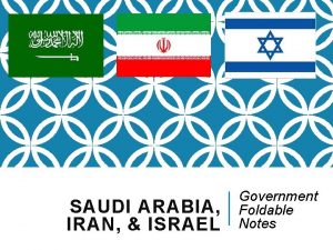 SAUDI ARABIA IRAN ISRAEL Government Foldable Notes SAUDI