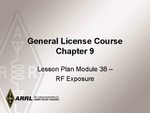 General License Course Chapter 9 Lesson Plan Module
