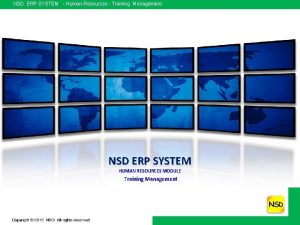 NSD ERP SYSTEM Human Resources Training Management NSD