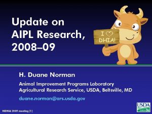Update on AIPL Research 2008 09 I 9