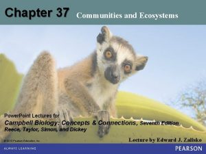 Chapter 37 Communities and Ecosystems Power Point Lectures