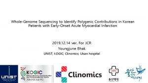 WholeGenome Sequencing to Identify Polygenic Contributions in Korean