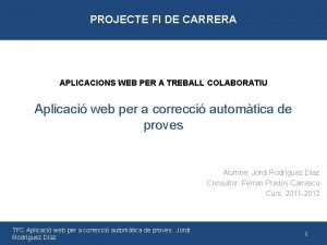 PROJECTE FI DE CARRERA APLICACIONS WEB PER A