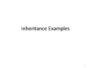 Inheritance Examples 1 Realworld Examples Animals Animal Dog