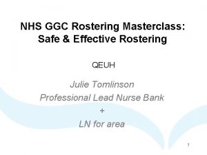 Care and custody rostering