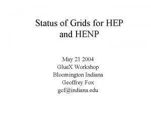 Status of Grids for HEP and HENP May