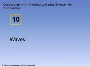 Oceanography An Invitation to Marine Science 9 e