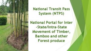 National Transit Pass System NTPS National Portal for