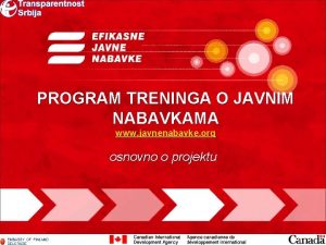 PROGRAM TRENINGA O JAVNIM NABAVKAMA www javnenabavke org