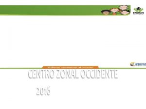 AGENDA MESA PBLICA CENTRO ZONAL OCCIDENTE MUNICIPIO DE