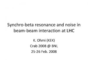 Synchrobeta resonance and noise in beambeam interaction at