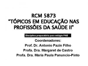 RCM 5873 TPICOS EM EDUCAO NAS PROFISSES DA