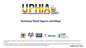 Summary Sheet Figures and Maps The mark CDC