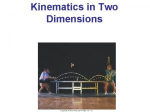 Kinematics in Two Dimensions Projectile Motion A projectile