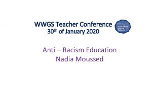 WWGS Teacher Conference 30 th of January 2020