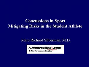 Concussions in Sport Mitigating Risks in the Student