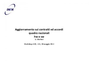 Aggiornamento sui contratti ed accordi quadro nazionali hw