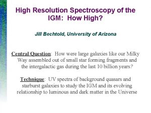 High Resolution Spectroscopy of the IGM How High