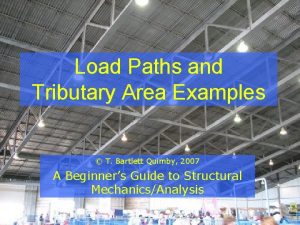 Load Paths and Tributary Area Examples T Bartlett