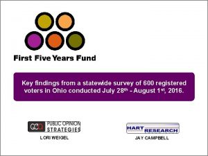 Key findings from a statewide survey of 600