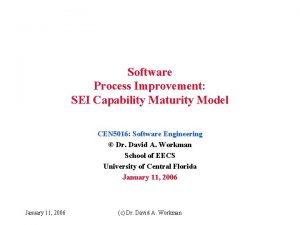 Software Process Improvement SEI Capability Maturity Model CEN