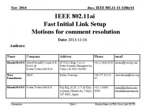Nov 2014 doc IEEE 802 11 13 1186