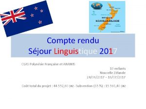 Compte rendu Sjour Linguistique 2017 CLAS Polynsie Franaise