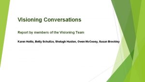 Visioning Conversations Report by members of the Visioning