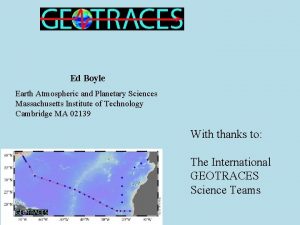 Ed Boyle Earth Atmospheric and Planetary Sciences Massachusetts