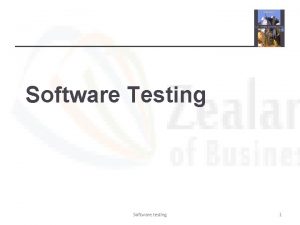 Software Testing Software testing 1 V model Software