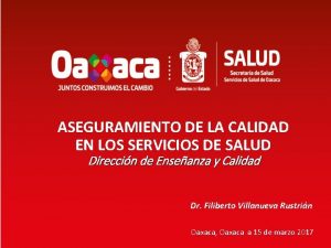 ASEGURAMIENTO DE LA CALIDAD EN LOS SERVICIOS DE