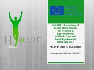 HCARE Launching of Sector Skills Alliance for Training