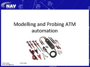 Modelling and Probing ATM automation Paula Santos paula