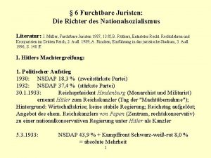 6 Furchtbare Juristen Die Richter des Nationalsozialismus Literatur