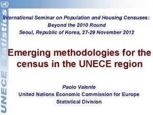 International Seminar on Population and Housing Censuses Beyond