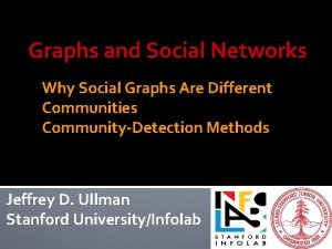 Graphs and Social Networks Why Social Graphs Are