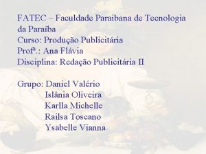 FATEC Faculdade Paraibana de Tecnologia da Paraba Curso